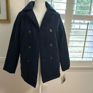 London Fog pea coat wool. Childs size 10-12 NWT